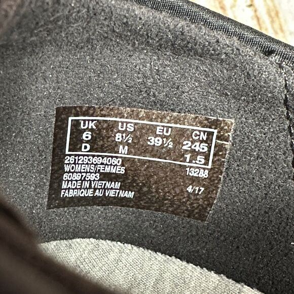 Clarks Cloud Steppers CADDELL DENALI Size 8.5 Black Wedge Heel Loafers Shoes - Picture 11 of 11